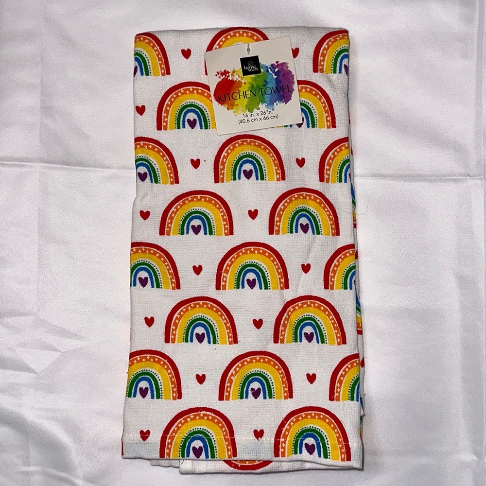 🐼 3/$25 pride rainbow kitchen towel